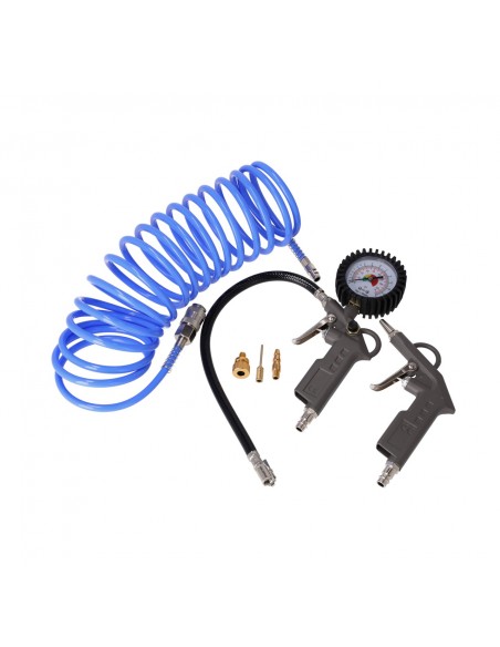 Zestaw narzędzi pneumatycznych - 2x pistolet, wąż 5 m, 3x końcówki do przedmuchiwania NAC 5905842526051 2