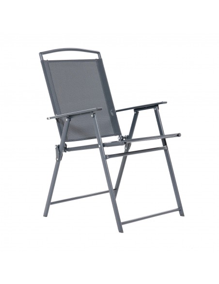 Składane krzesło ogrodowe szare Orlando Meven 2 szt. - Fotele i leżaki Składane krzesło ogrodowe szare Orlando Meven 2 szt. 5905842532533 2