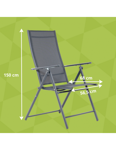 Szary fotel wielopozycyjny Daytona Meven 2 szt. - Fotele i leżaki Szary fotel wielopozycyjny Daytona Meven 2 szt. 5905842532526 11