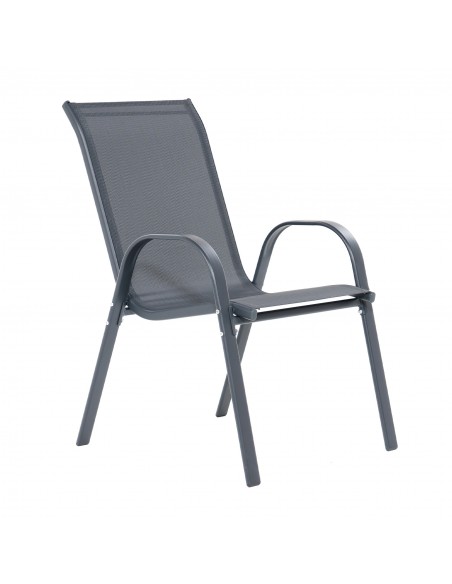 Lekkie krzesło ogrodowe szare Floryda Meven 2 szt. - Fotele i leżaki Lekkie krzesło ogrodowe szare Floryda Meven 2 szt. 5905842532519