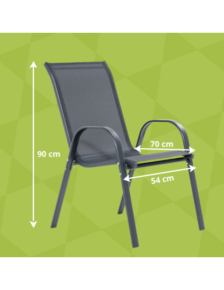 Lekkie krzesło ogrodowe szare Floryda Meven 2 szt. - Fotele i leżaki Lekkie krzesło ogrodowe szare Floryda Meven 2 szt. 5905842532519 9