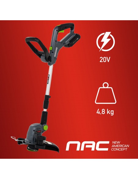 Podkaszarka akumulatorowa z baterią i ładowarką 30 cm NAC TB20-B20-S 20V 5905842524903 4