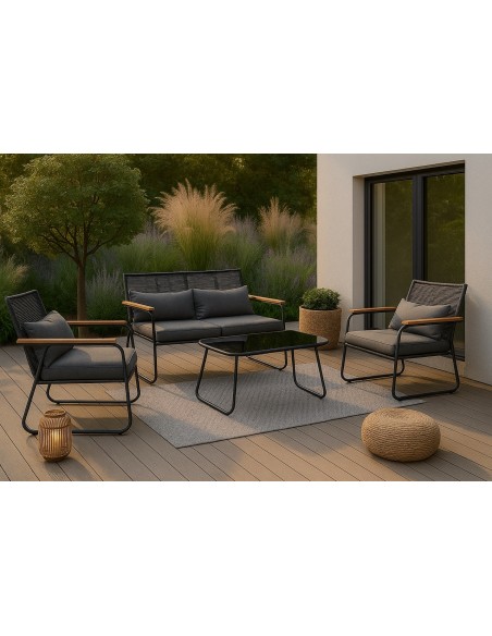 Nowoczesne meble ogrodowe - sofa + stolik + 2 fotele Cuba Meven 5905842533837 11