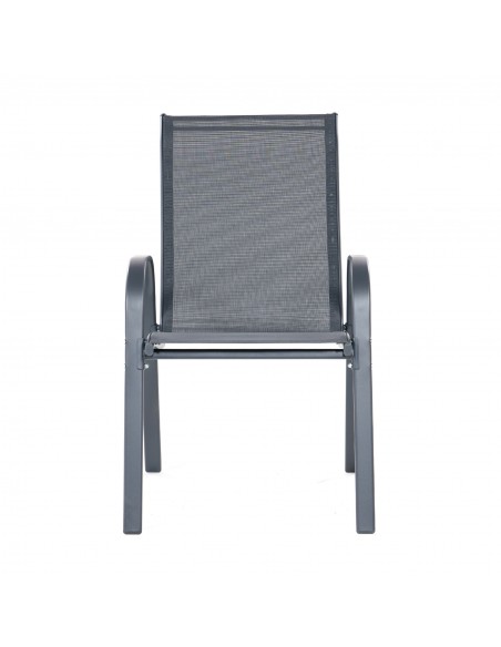 Szare krzesła ogrodowe, na taras, balkon Meven 4 szt. 5905842532519 3