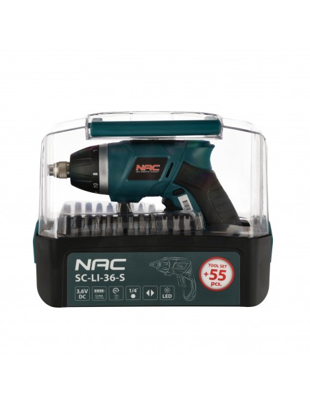 Wkrętak akumulatorowy z zestawem akcesoriów NAC SC-LI-36-S 5905842520301 2