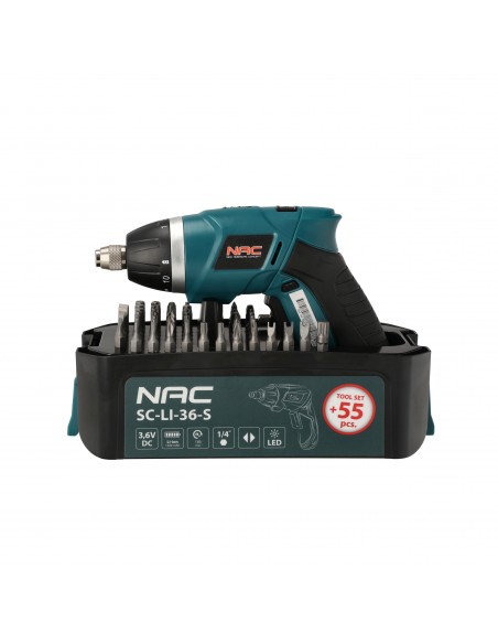 Wkrętak akumulatorowy z zestawem akcesoriów NAC SC-LI-36-S 5905842520301 4