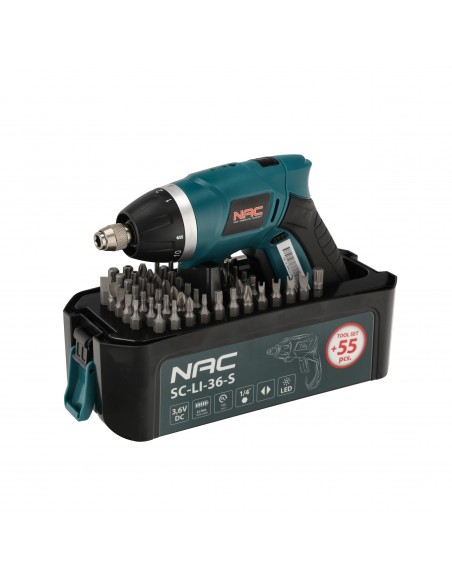 Wkrętak akumulatorowy z zestawem akcesoriów NAC SC-LI-36-S 5905842520301 11
