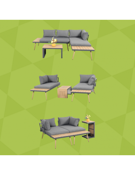 Modułowe meble ogrodowe 3w1 Palma Meven 5905842533813 7