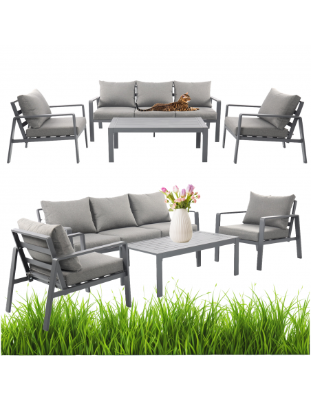 Aluminiowy zestaw mebli do ogrodu, na taras Aruba Meven 5905842533820