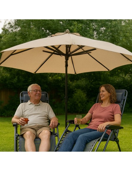 Lekki fotel ogrodowy składany Zero Gravity Meven - zestaw 2 szt. 5905842528949 14