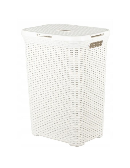 Kremowy 60l kosz na pranie Curver Rattan Style 3253920707000 3