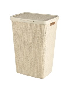 Kremowy kosz na pranie bieliznę 58l Curver Jute 3253928093013 2