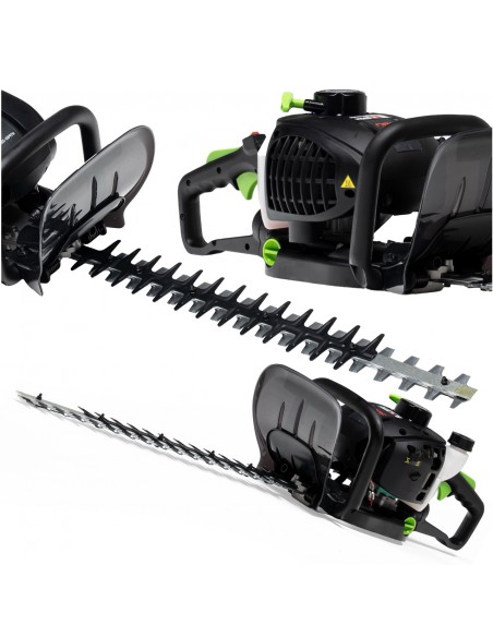 Solidne nożyce spalinowe do żywopłotu NAC HTP60-225-T wyposażone w obrotową oraz system antywibracyjny 5902067851661