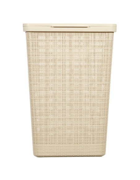 Kremowy kosz na pranie bieliznę 58l Curver Jute 3253928093013 3