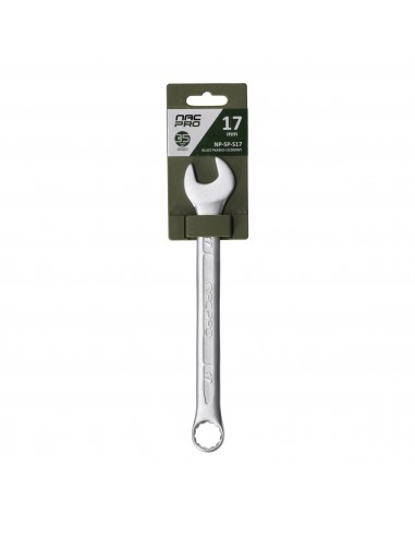 Klucz płasko-oczkowy ze stali chromowo-wanadowej 17 mm NAC NP-SP-S17 5905842527324