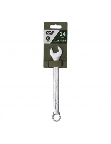Klucz płasko-oczkowy ze stali chromowo-wanadowej 14 mm NAC NP-SP-S14 5905842527294