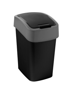Kosz na śmieci 9L czarny/srebrny Curver Flip Bin 3253922170161 2