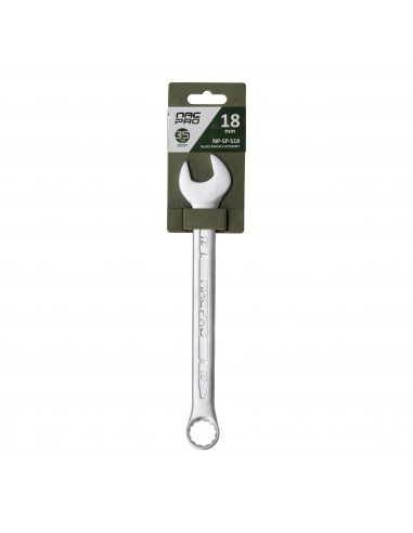 Klucz płasko-oczkowy ze stali chromowo-wanadowej 18 mm NAC NP-SP-S18 5905842527331