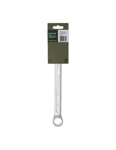Klucz płasko-oczkowy ze stali chromowo-wanadowej 20 mm NAC  NP-SP-S20 5905842527355 2