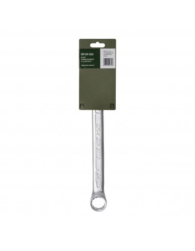 Klucz płasko-oczkowy ze stali chromowo-wanadowej 24 mm NAC NP-SP-S24 5905842527393 2