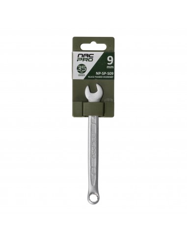 Klucz płasko-oczkowy ze stali chromowo-wanadowej 9 mm NAC SP-S09 5905842527249