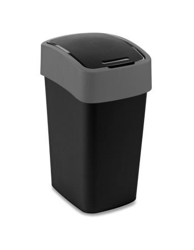 Kosz na śmieci 25L czarny/srebrny Curver Flip Bin 3253922171328