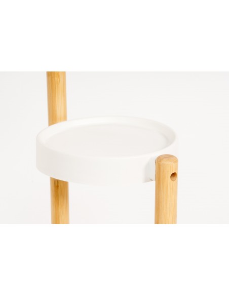 3-piętrowy kwietnik bambusowy biały Meven 26 cm x 50 cm x 80 cm 5905842530904 5