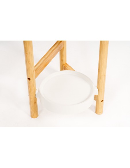 3-piętrowy kwietnik bambusowy biały Meven 26 cm x 50 cm x 80 cm 5905842530904 7