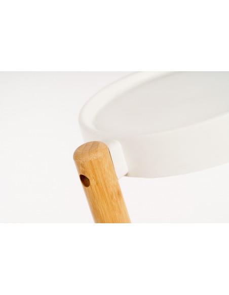 3-piętrowy kwietnik bambusowy biały Meven 26 cm x 50 cm x 80 cm 5905842530904 8