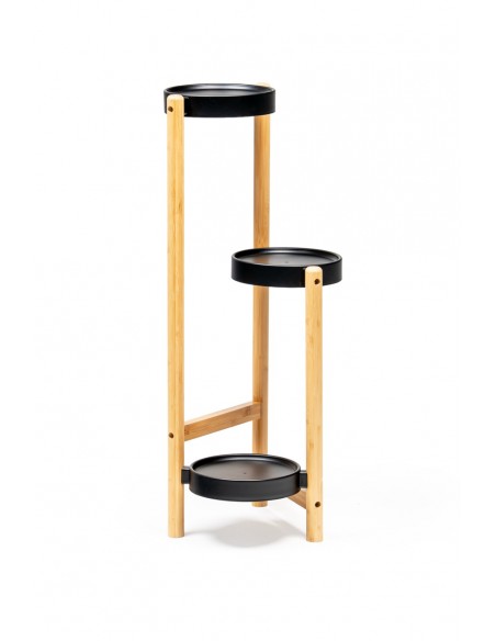 3-piętrowy kwietnik bambusowy czarny Meven 26 cm x 50 cm x 80 cm 5905842530911 11