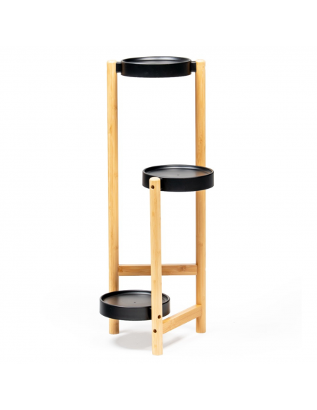 3-piętrowy kwietnik bambusowy czarny Meven 26 cm x 50 cm x 80 cm 5905842530911 14