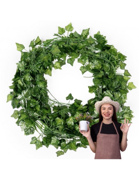 Sztuczny bluszcz ozdobny, girlanda na ścianę Meven 12 szt. 220 cm 5905842530874