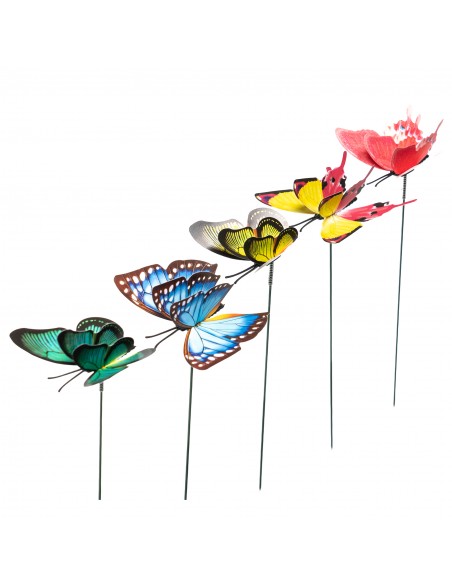 Dekoracyjne motyle świecące w ciemności do ogrodu kolorowe Meven 5 szt. 5905842530881 4