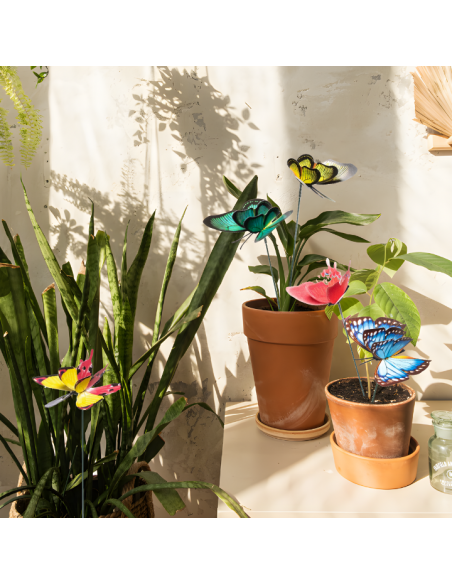 Dekoracyjne motyle świecące w ciemności do ogrodu kolorowe Meven 5 szt. 5905842530881 5