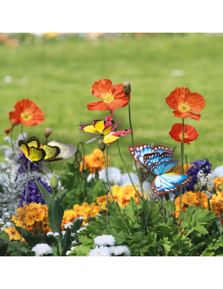 Dekoracyjne motyle świecące w ciemności do ogrodu kolorowe Meven 5 szt. 5905842530881 7