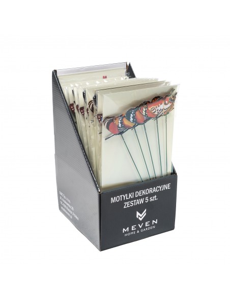 Dekoracyjne motyle świecące w ciemności do ogrodu naturalne Meven 5 szt. 5905842530898 2