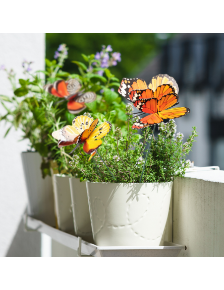 Dekoracyjne motyle świecące w ciemności do ogrodu naturalne Meven 5 szt. 5905842530898 5