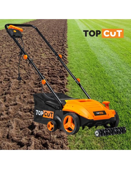 Mocny aerator-wertykulator elektryczny z koszem 30 L 1500 W 32 cm TOP CUT TC-AE1500-32 5905842525993 7