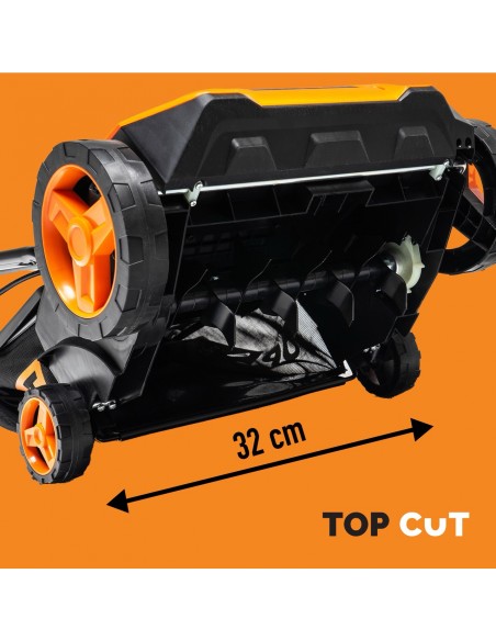 Mocny aerator-wertykulator elektryczny z koszem 30 L 1500 W 32 cm TOP CUT TC-AE1500-32 5905842525993 11