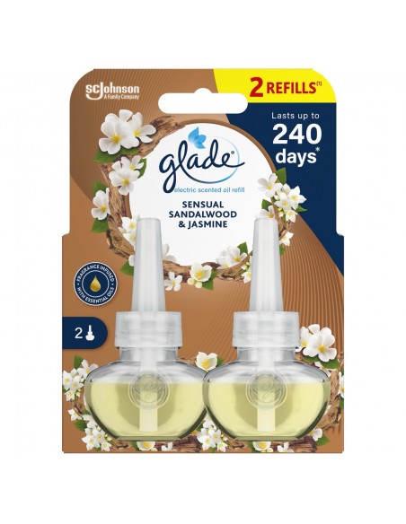 Podwójny zapas do elektrycznego odświeżacza powietrza Glade Sensual Sandalwood & Jasmine 5000204348538