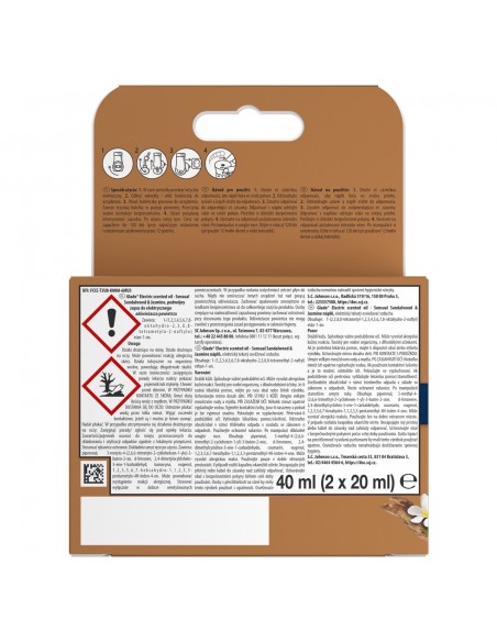 Podwójny zapas do elektrycznego odświeżacza powietrza Glade Sensual Sandalwood & Jasmine 5000204348538 2