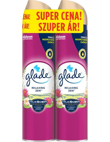 Podwójny odświeżacz powietrza w aerozolu 1+1 Glade Relaxing Zen 5000204983388