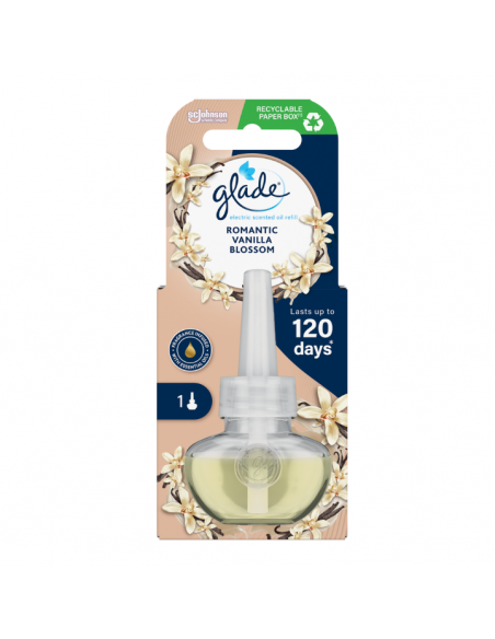 Zapas do elektrycznego odświeżacza powietrza Glade Romantic Vanilla Blossom & Sensual Sandalwood & Jasmine 5000204342048 3