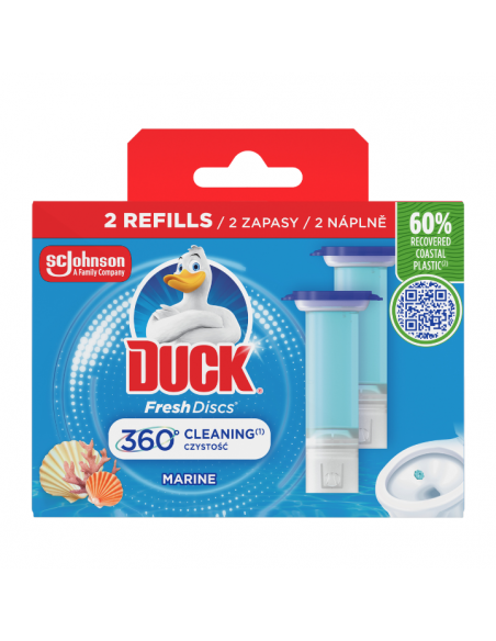 Zapas krążków do toalety o zapachu morskim Duck Fresh Discs 2x36ml 