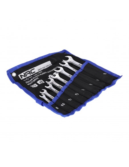 Zestaw kluczy płasko-oczkowych w etui 8 el.  8, 10, 11, 13, 14, 16, 17, 19 mm NAC-SP-08-MD 5905842520776 3