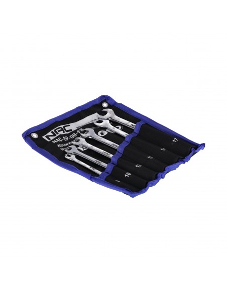 Zestaw kluczy płasko - nasadowych przegubowych 6 szt.  8, 10, 12, 13, 14, 17 mm NAC-SP-06-FS 5905842520769 2