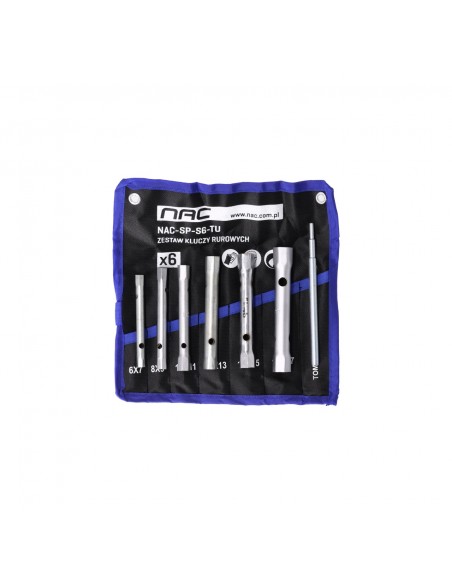 Zestaw kluczy rurowych w etui 6 szt. od 6x7 mm do 16x17 mm NAC-SP-S6-TU 5905842525382