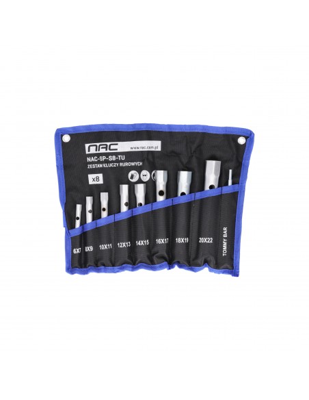 Zestaw kluczy rurowych w etui 8 szt. od 6x7 mm do 20x22 mm NAC-SP-S8-TU 5905842525399 2