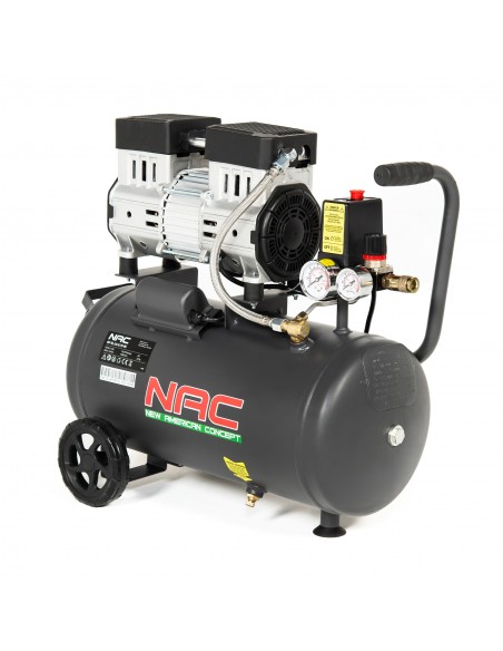 Cichy kompresor bezolejowy NAC OF-SL-24-0.75-IN 24L 750 W - Sprężarki i kompresory Cichy kompresor bezolejowy NAC OF-SL-24-0.75-IN 24L 750 W 5902490787742 2