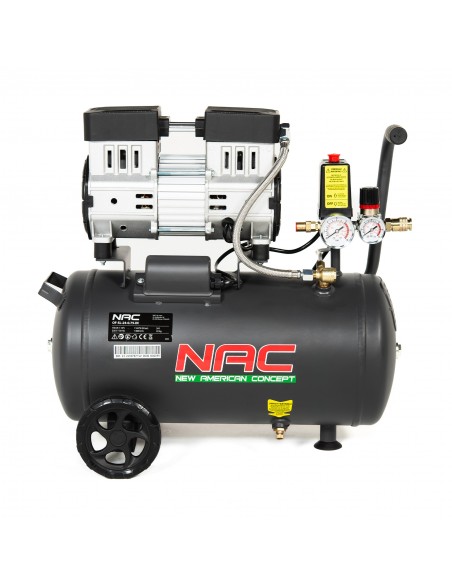 Cichy kompresor bezolejowy NAC OF-SL-24-0.75-IN 24L 750 W - Sprężarki i kompresory Cichy kompresor bezolejowy NAC OF-SL-24-0.75-IN 24L 750 W 5902490787742 6